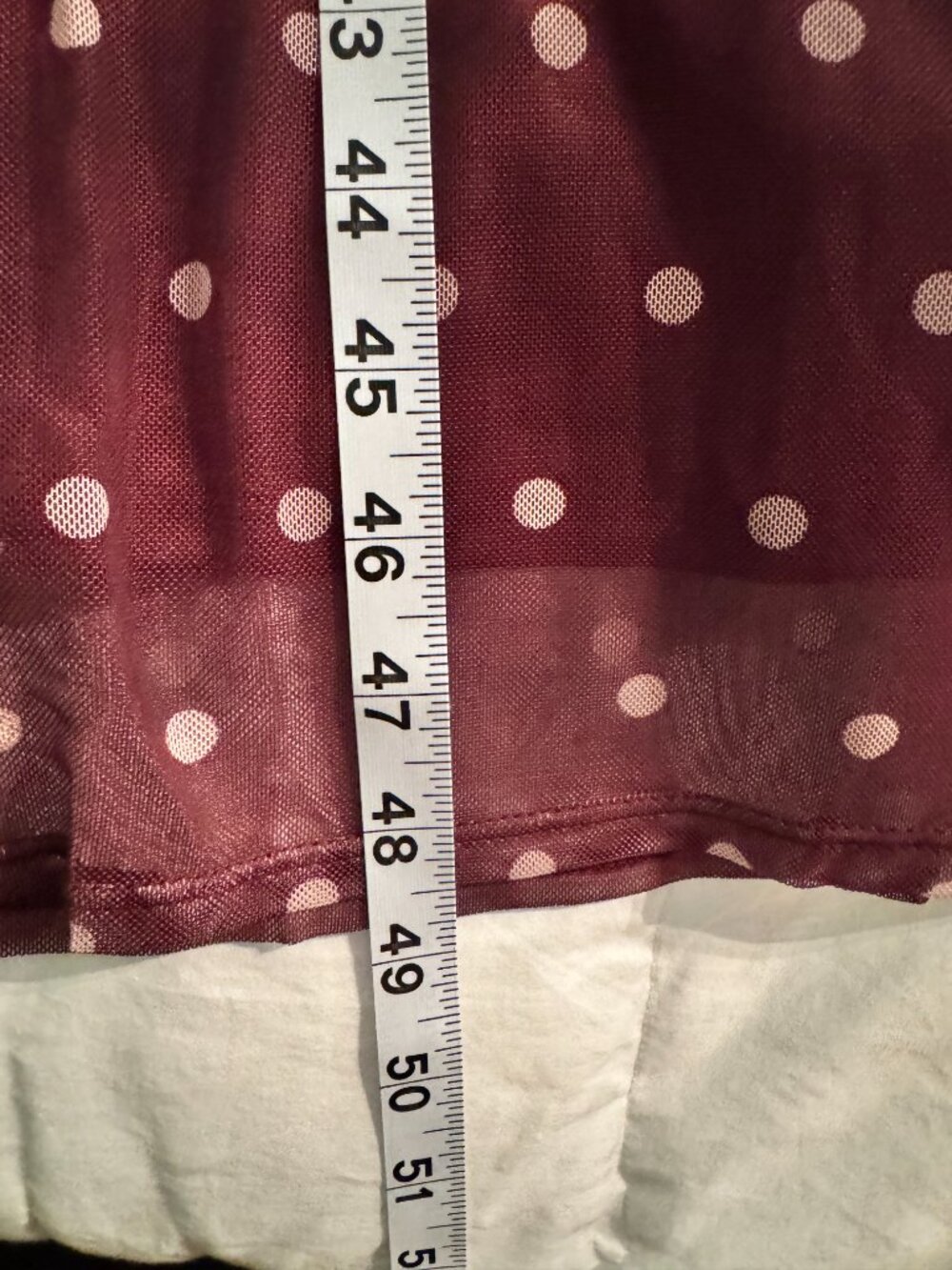 Planet Heart Burgundy Polka Dot Mesh Maxi Dress S NWOT - Picture 11 of 11